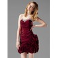 Nauwaansluitend Sweetheart Kort/Mini Taf Schoolgala Jurk met Roes Beading Bloem(En) (022004332)