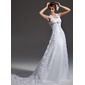 Ligne-A/Princesse Encolure carrée Traine courte Satin Dentelle Robe de Mariée avec Perlé (002001257) Ligne-A/Princesse Encolure carrée Traine courte Satin Dentelle Robe de Mariée avec Perlé (002001257)