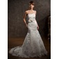 Sirene Cœur Traine courte Satin Dentelle Robe de Mariée avec Perlé Fleurs (002000427) Sirene Cœur Traine courte Satin Dentelle Robe de Mariée avec Perlé Fleurs (002000427)