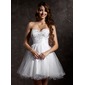 A-formet/Prinsesse Sweetheart Mini Tyll Ballkjoler med Profilering (022020899)