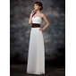 Sheath Sweetheart Floor-Length Chiffon Charmeuse Bridesmaid Dress With Ruffle Sash (007001740)