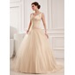 bal Col V Traine courte Satin Tulle Robe de Mariée avec Dentelle Perlé (002012825) bal Col V Traine courte Satin Tulle Robe de Mariée avec Dentelle Perlé (002012825)