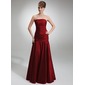 Mermaid Strapless Floor-Length Taffeta Bridesmaid Dress With Ruffle (007001839)