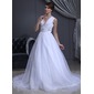 bal Col V Traîne Chapelle Organza Satin Robe de Mariée avec Ondulé Perlé (002001413) bal Col V Traîne Chapelle Organza Satin Robe de Mariée avec Ondulé Perlé (002001413)