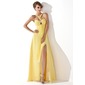 Ligne-A/Princesse Cœur Longeur au sol Mousseline Robe de Bal de Promo avec Ondulé Brodé (018005352)